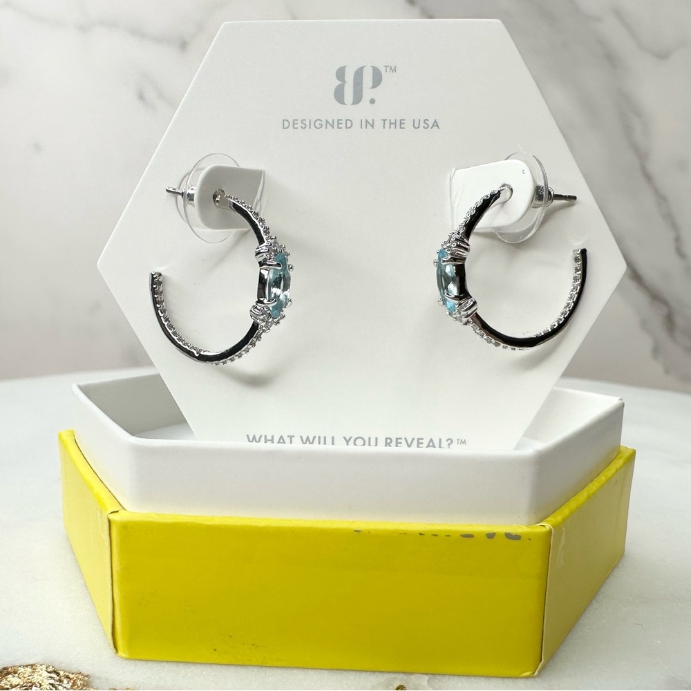 Bomb Party Hoop Earrings In Good Faith RBP5029 NWT